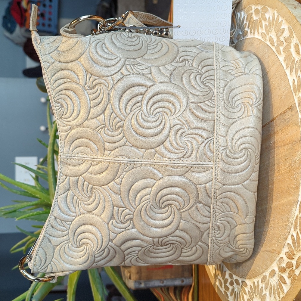 Giulia Massari swirl leather bag cream/gray - Picture 4 of 15
